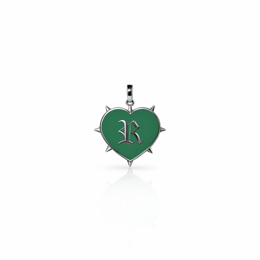 Rebel Heart Charm, mini | Sterling Silver Spring Green {{ catogery }} {{ Collections }}