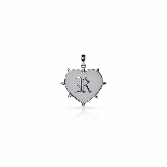 Rebel Heart Charm, mini | Sterling Silver Steel Gray {{ catogery }} {{ Collections }}