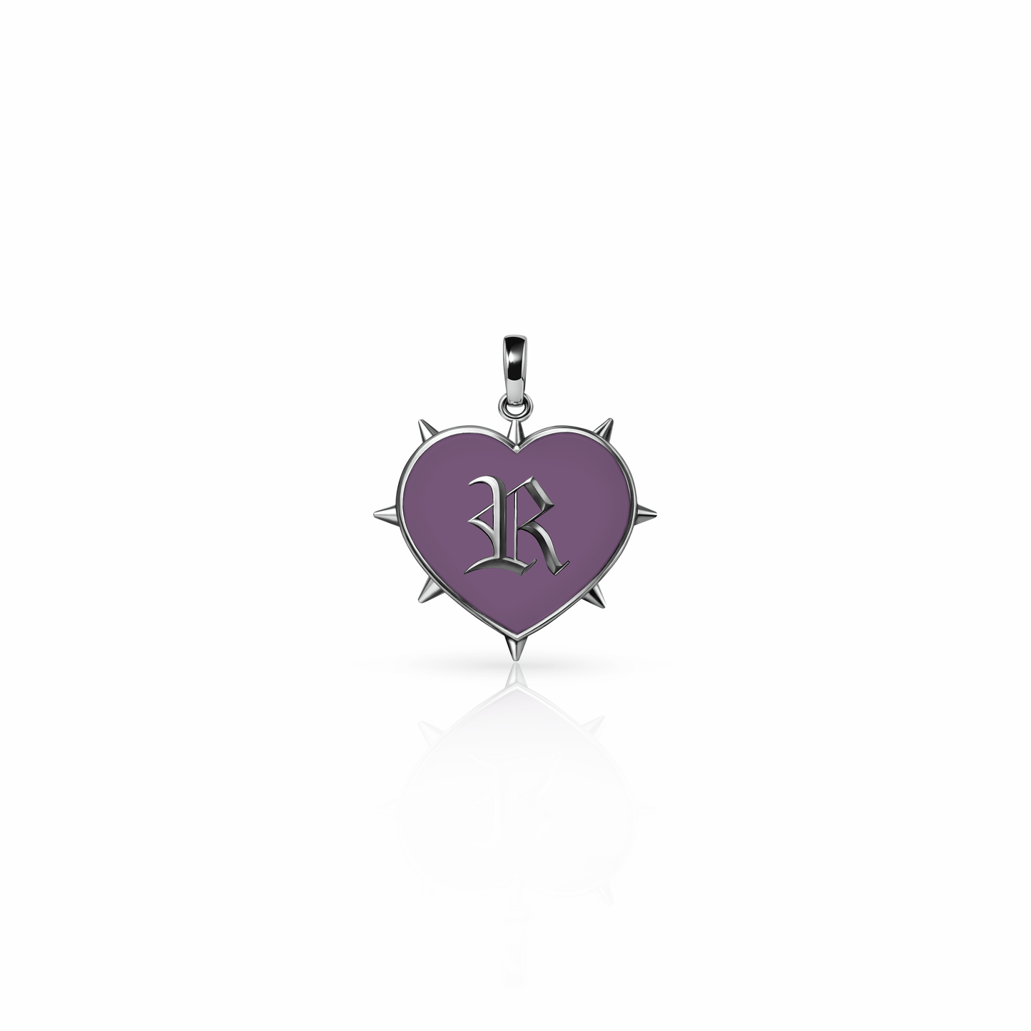 Rebel Heart Charm, mini | Sterling Silver Sunset Purple {{ catogery }} {{ Collections }}