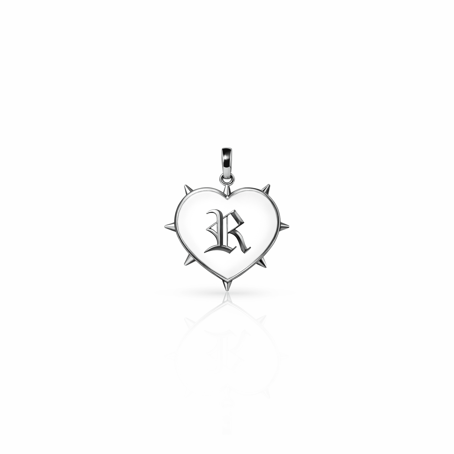 Rebel Heart Charm, mini | Sterling Silver White Cloud {{ catogery }} {{ Collections }}