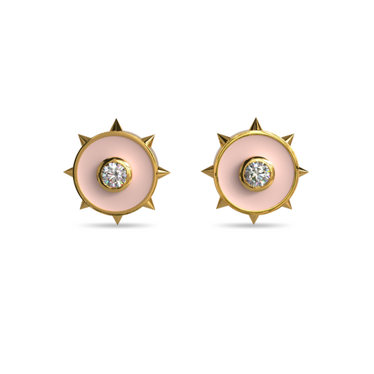 Rebel Diamond Stud Earrings | 18K Gold
