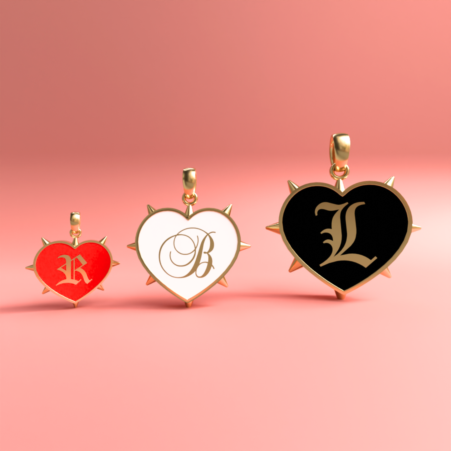 Mini Rebel Heart Pendant | 18K Gold