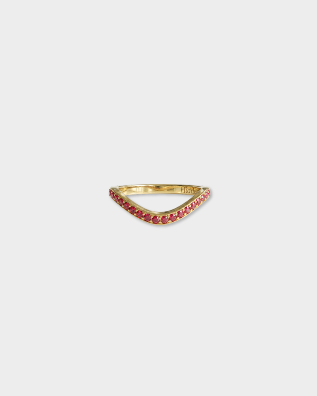 Cigar Gemstone Shadow Band | 14K Gold