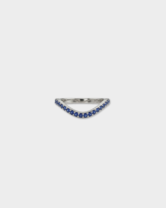 Cigar Gemstone Shadow Band | Sterling Silver