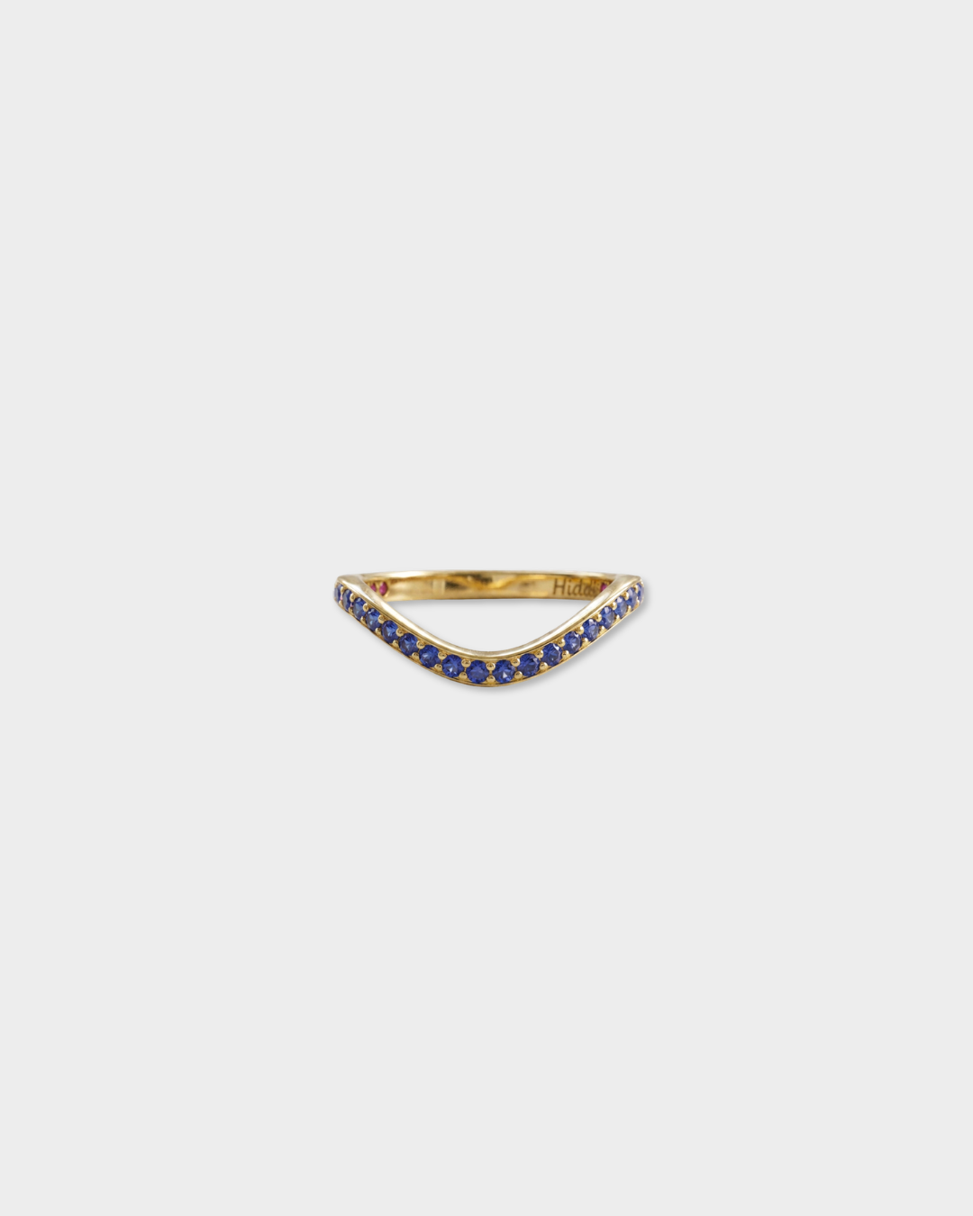 Cigar Gemstone Shadow Band | 14K Gold