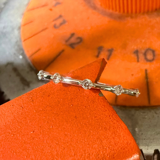 Custom Order | Scattered Diamond Wedding Band