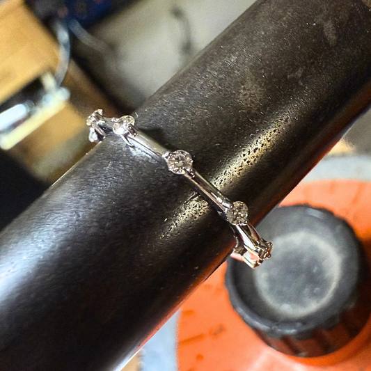 Custom Order | Scattered Diamond Wedding Band