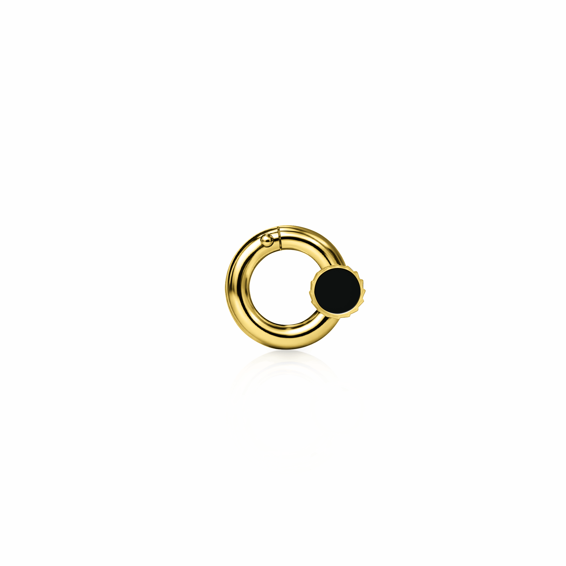Screw Clasp | 14K Gold Black Night {{ catogery }} {{ Collections }}