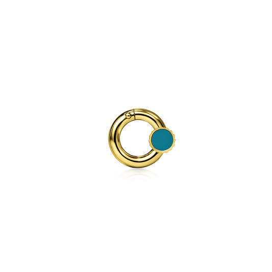 Screw Clasp | 14K Gold Seafoam Green {{ catogery }} {{ Collections }}