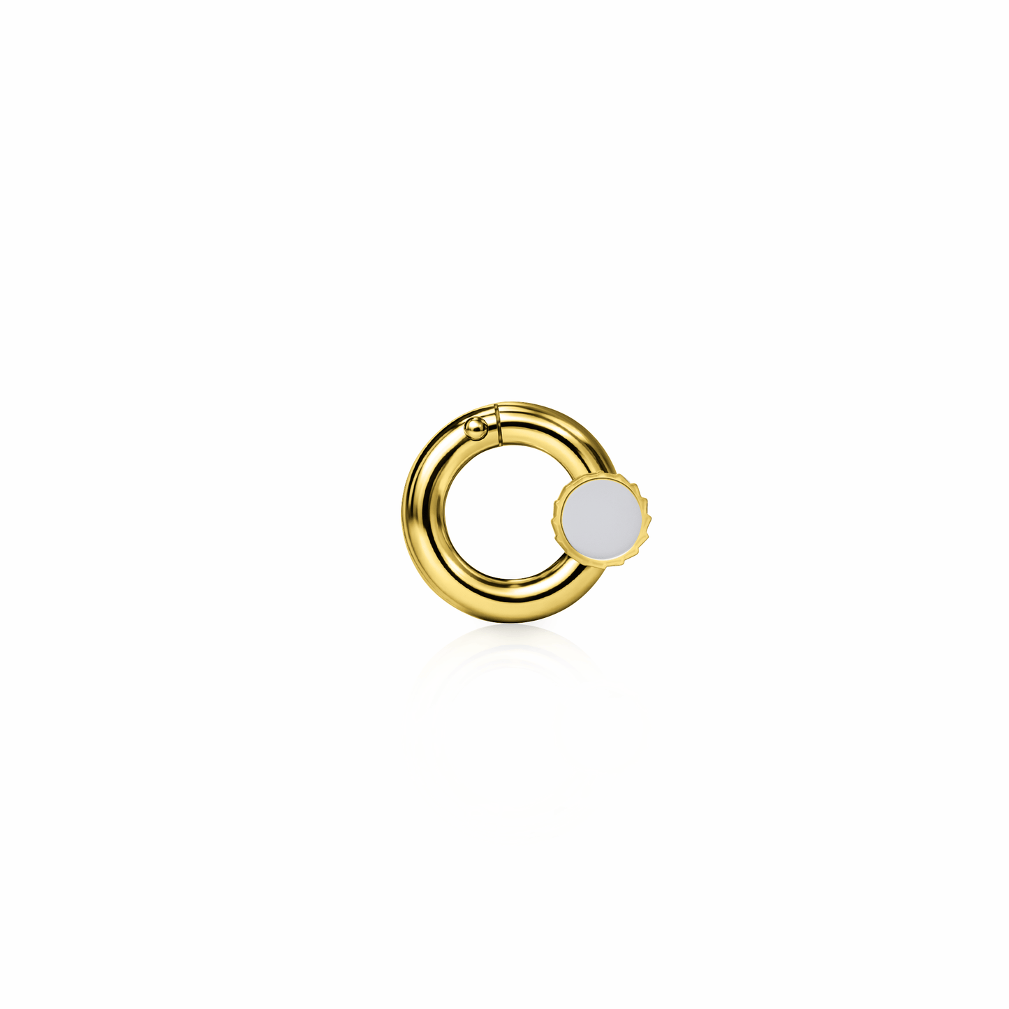 Screw Clasp | 14K Gold Steel Gray {{ catogery }} {{ Collections }}