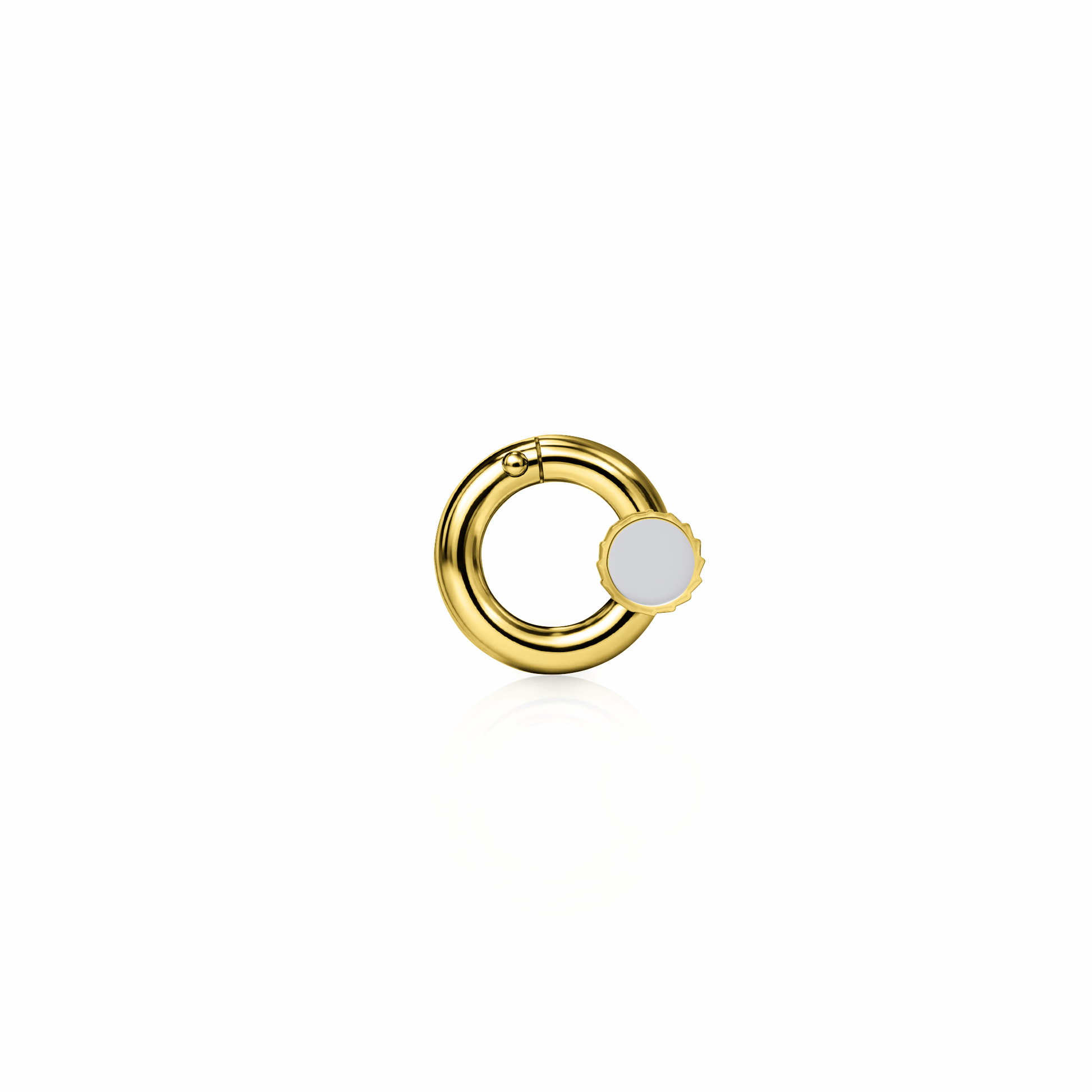 Screw Clasp | 14K Gold Steel Gray {{ catogery }} {{ Collections }}