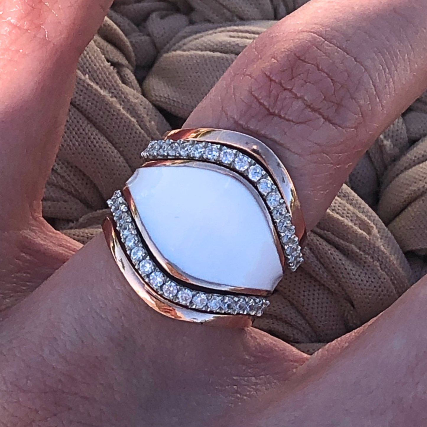 Lab Grown Diamond Cigar Shadow Band | Sterling Silver