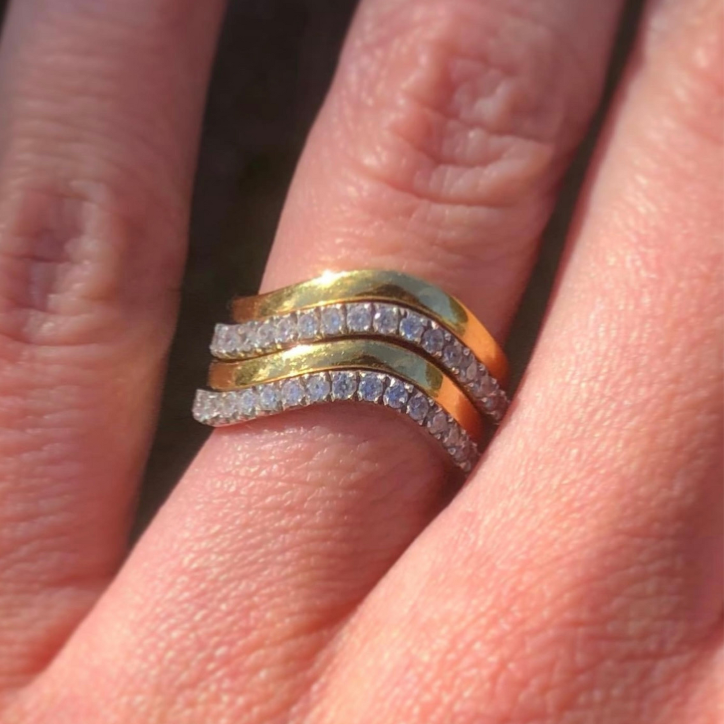 Lab Grown Diamond Cigar Shadow Band | Sterling Silver