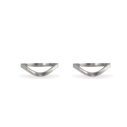 Cigar Shadow Band Pair | 18K Gold