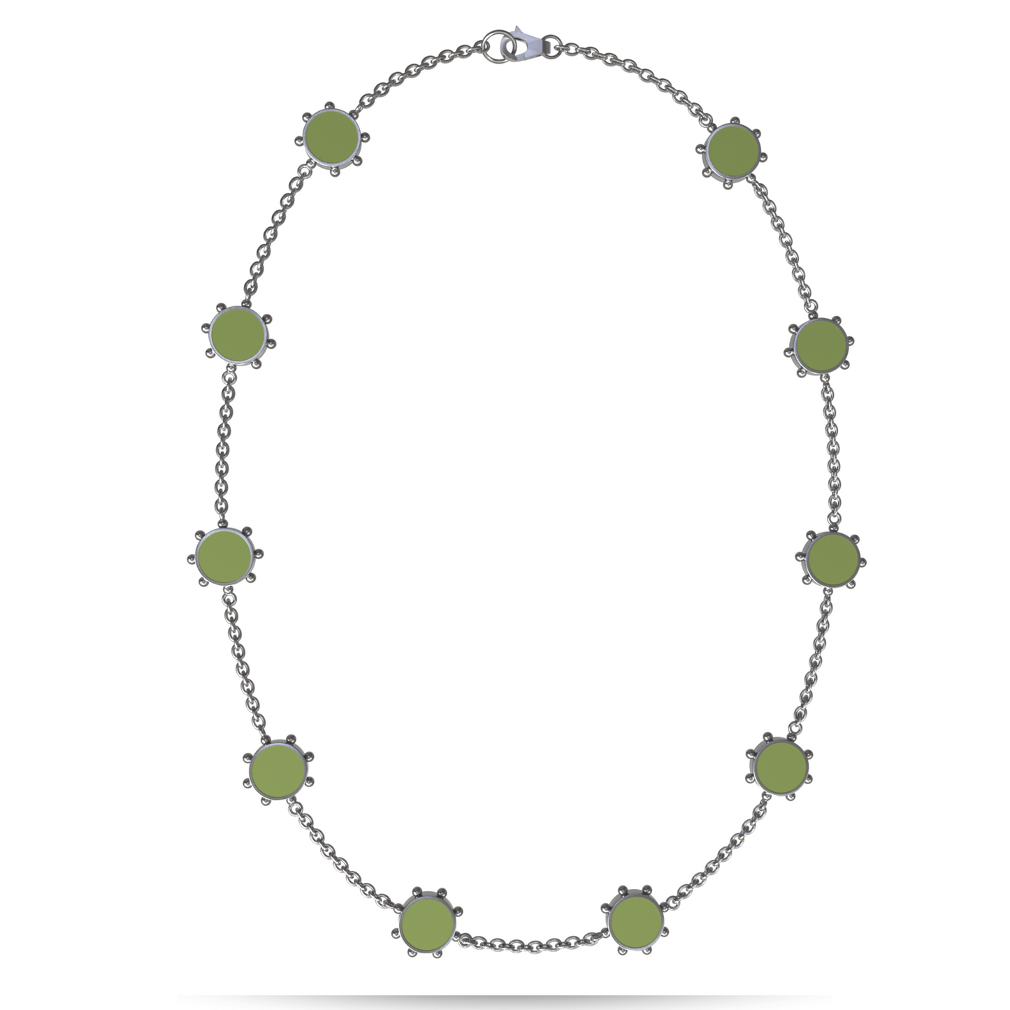 Orbit 10 Motif Necklace | Sterling Silver