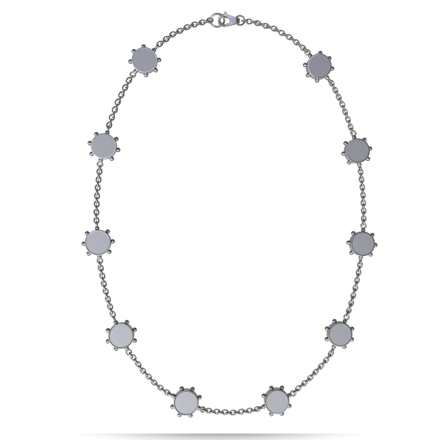 Orbit 10 Motif Necklace | Sterling Silver