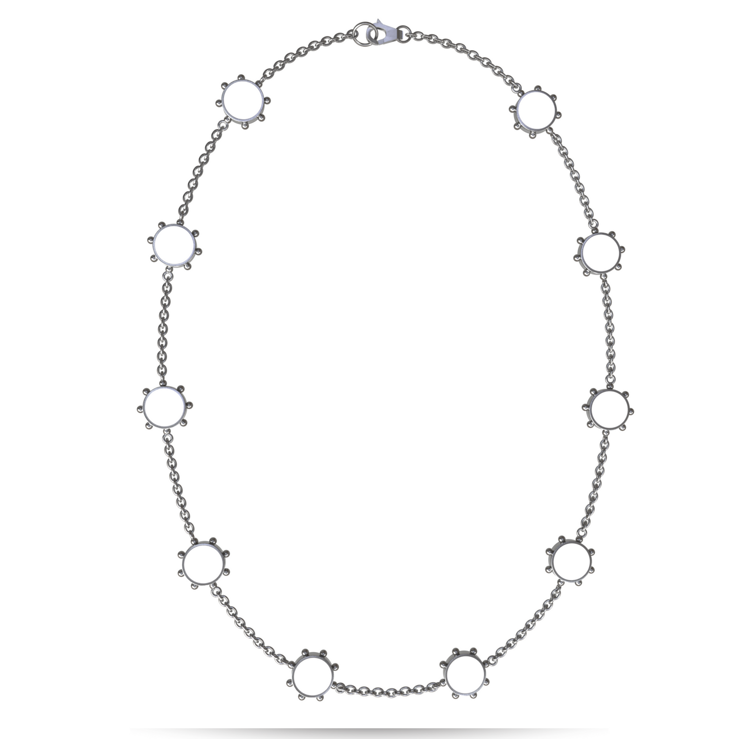 Orbit 10 Motif Necklace | Sterling Silver