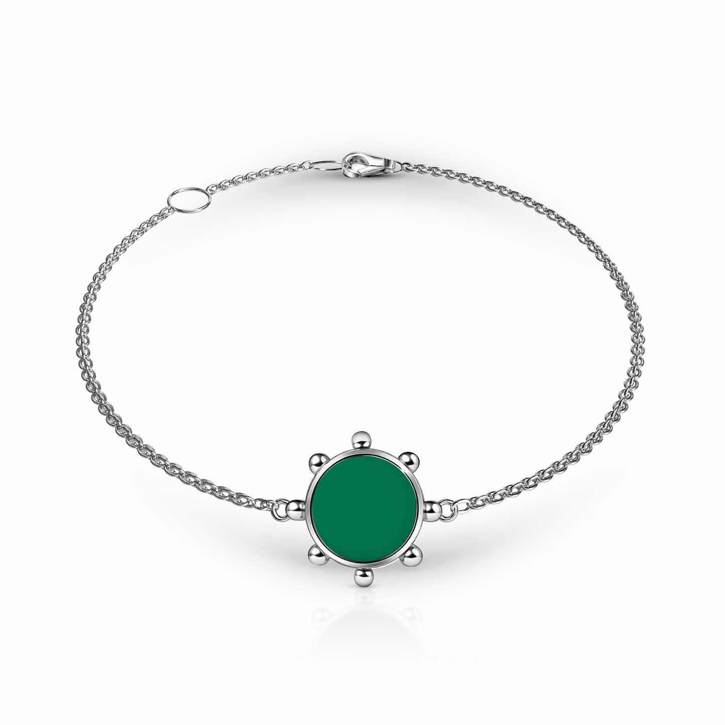 Orbit Bracelet, 1 motif | Sterling Silver Spring Green {{ catogery }} {{ Collections }}