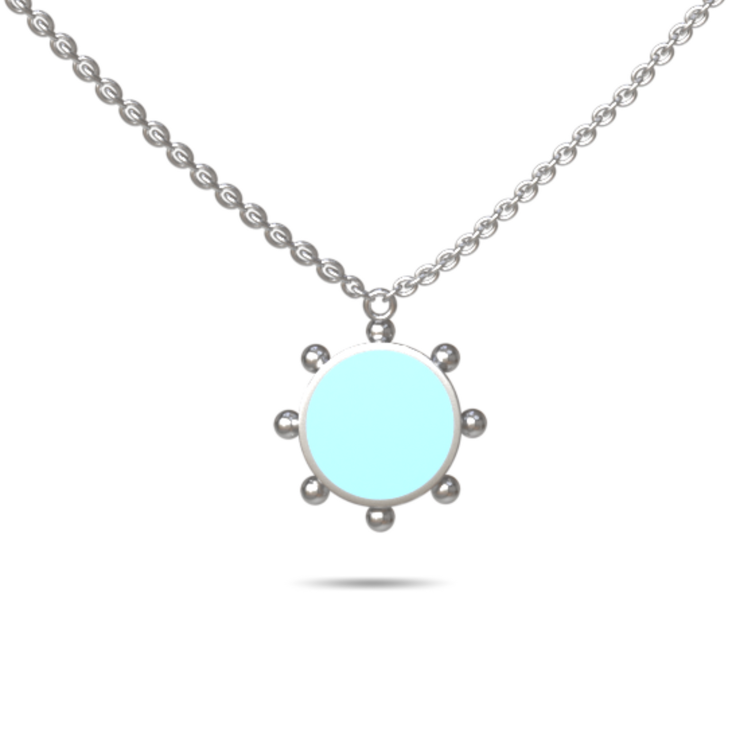Orbit Single Motif Reversible Necklace in White Cloud | Sterling Silver