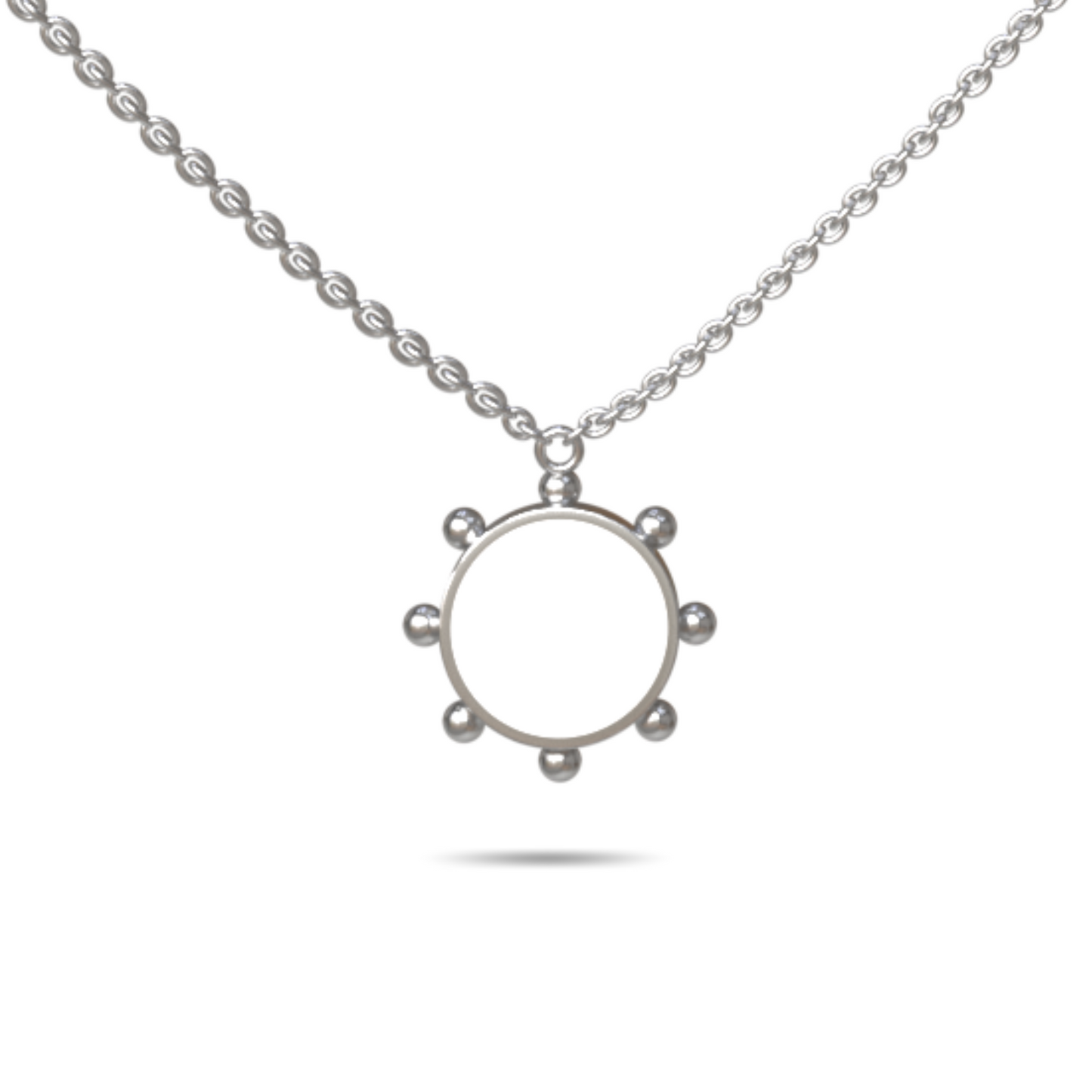 Orbit Single Motif Reversible Necklace in Black Night | Sterling Silver