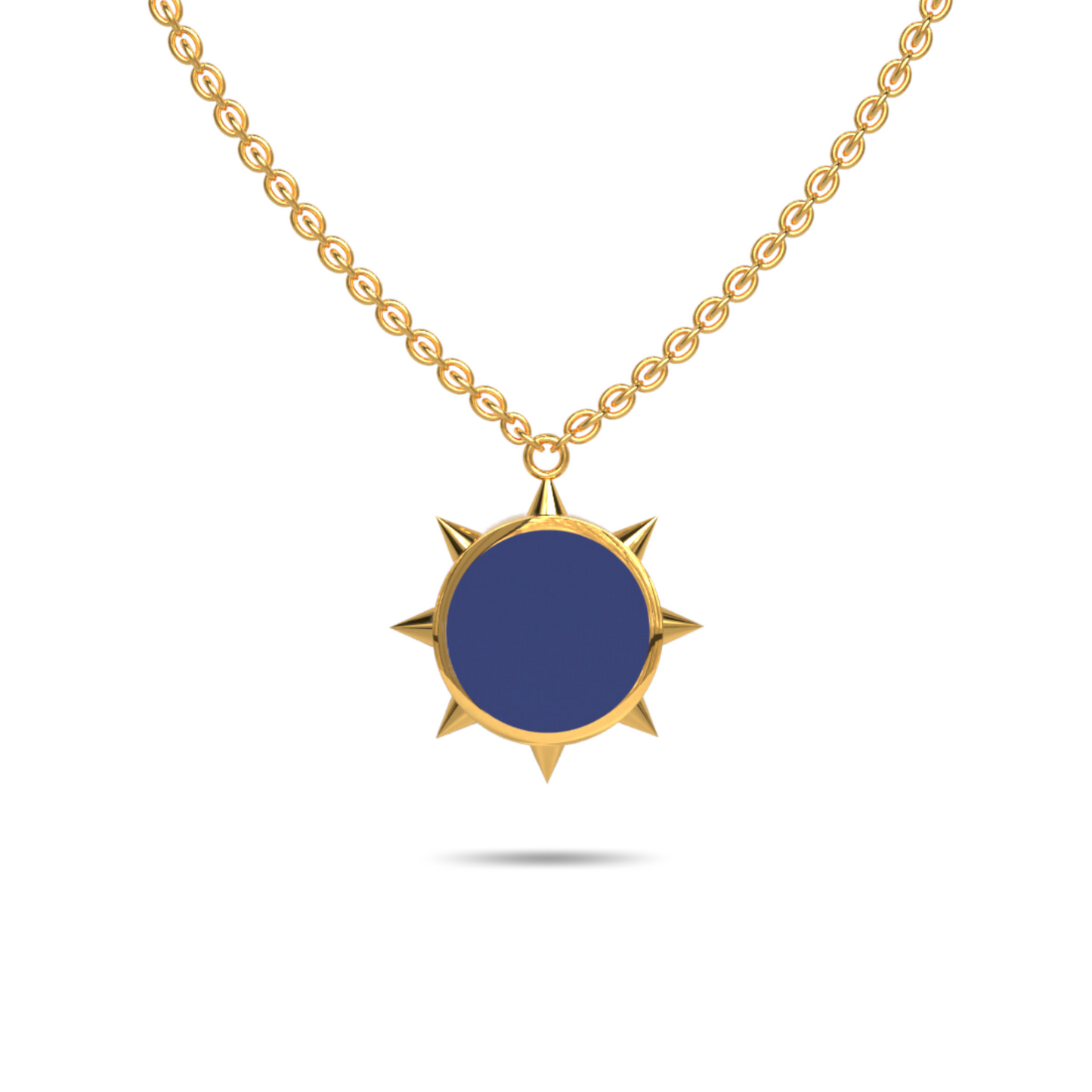 Rebel Single Motif Reversible Necklace in White Cloud | 18K Gold