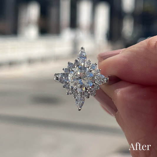 Custom Order | Starburst Diamond Engagement Ring