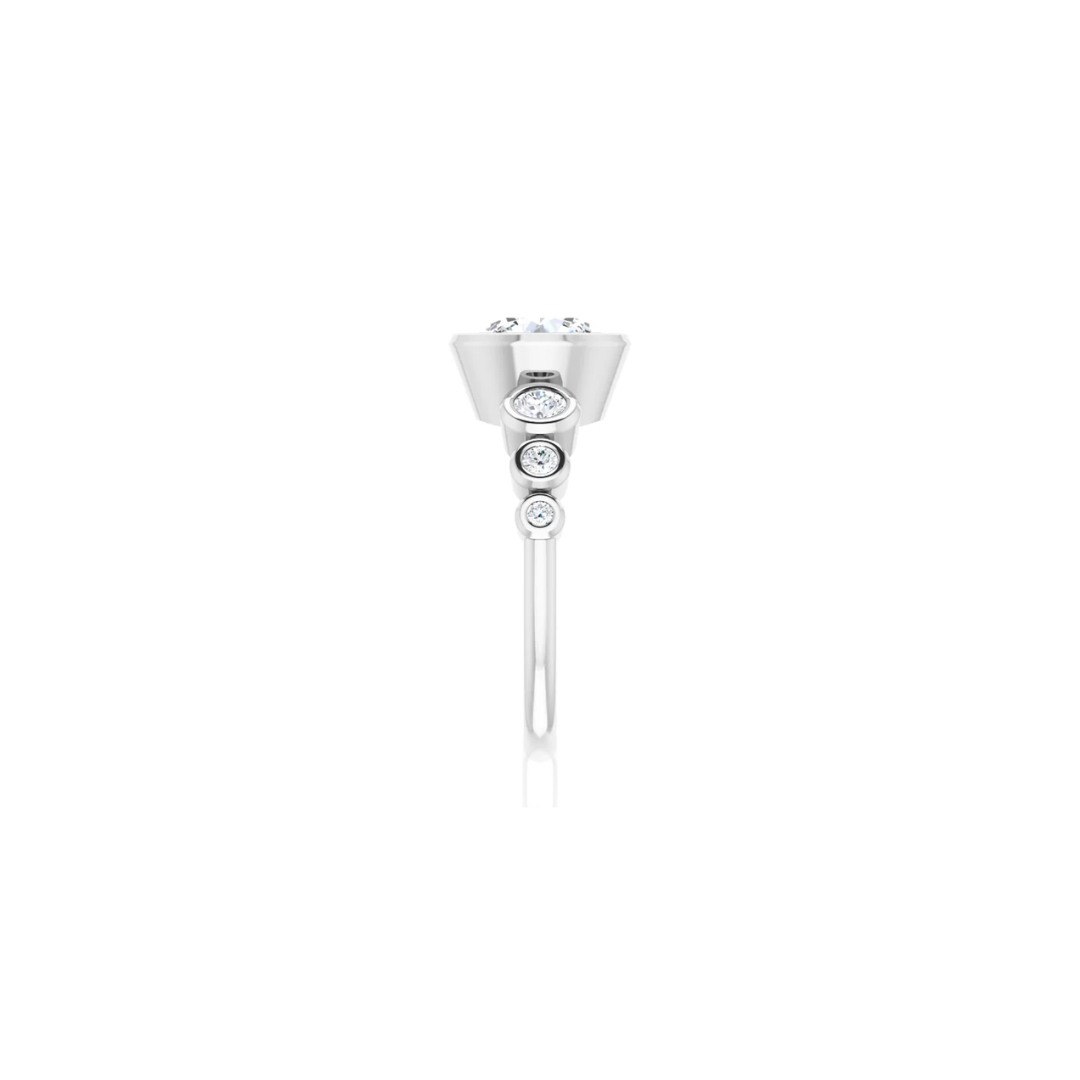 Low Set | Tapered Bezel | Diamond Engagement Ring