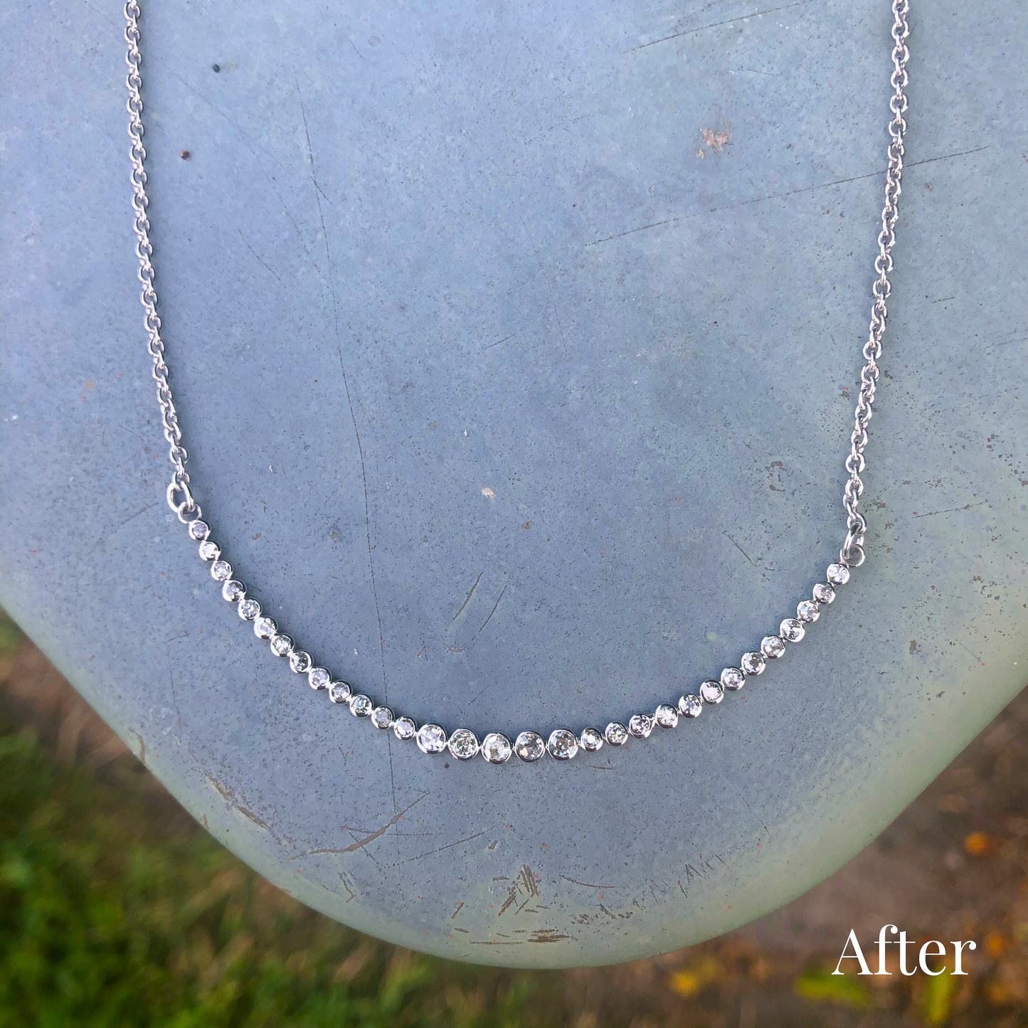 Custom Order | Tapered Diamond Collar Necklace