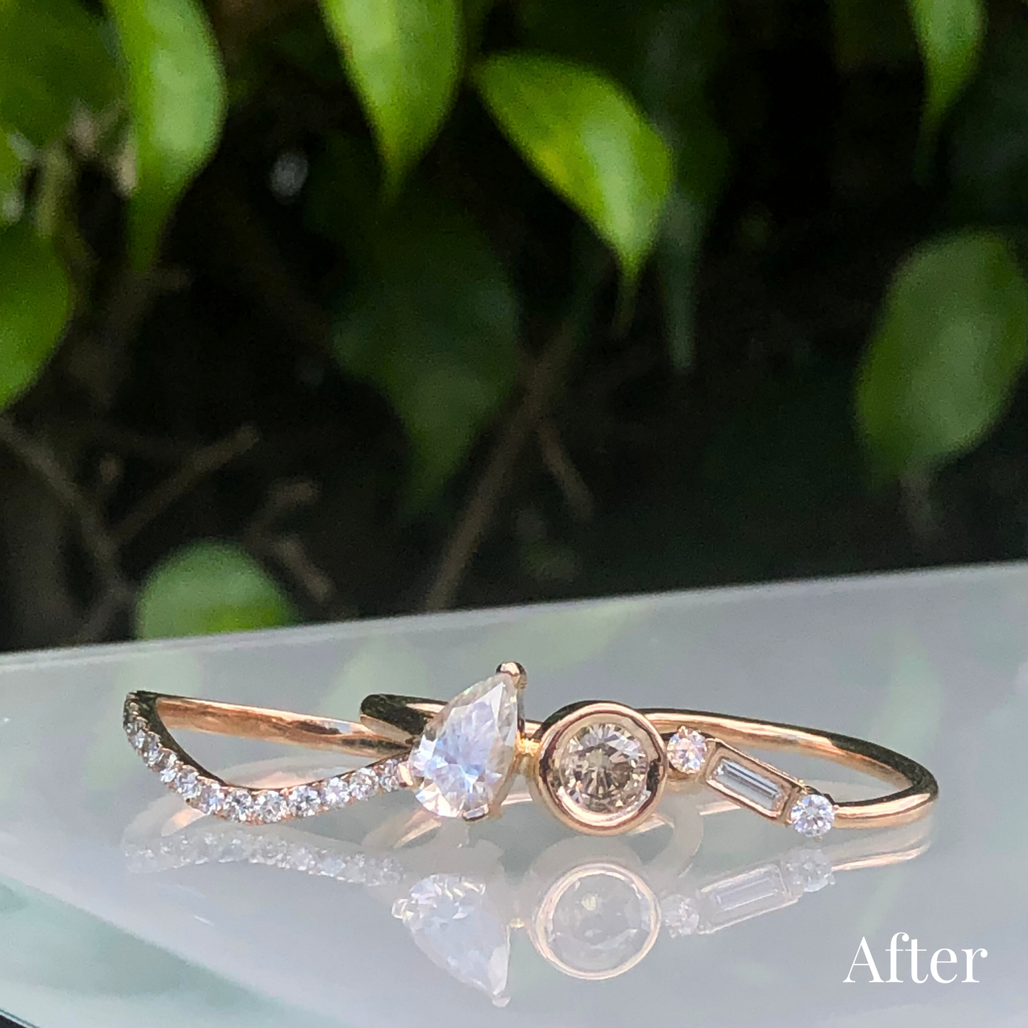 Custom Order | Triple Stack Diamond Wedding Set