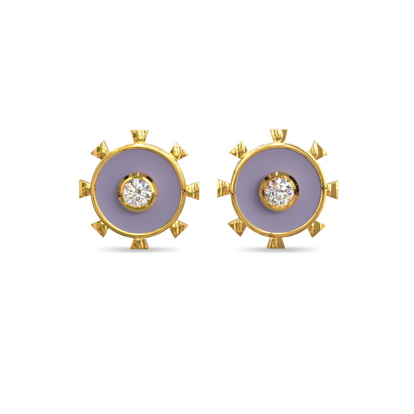 Vessel Diamond Stud Earrings