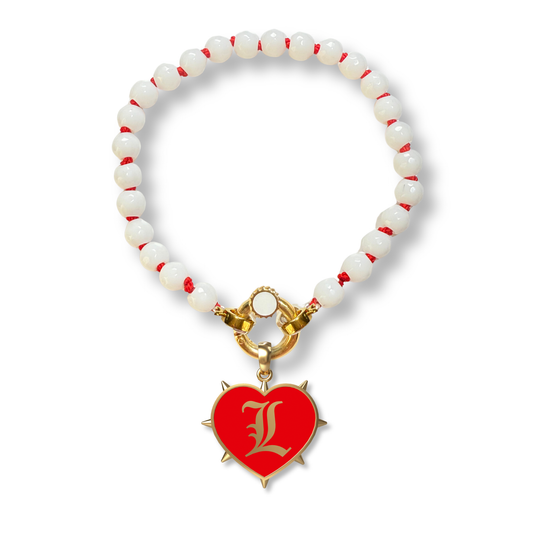 Small Colored Jade Beaded Bracelet | 18K Gold