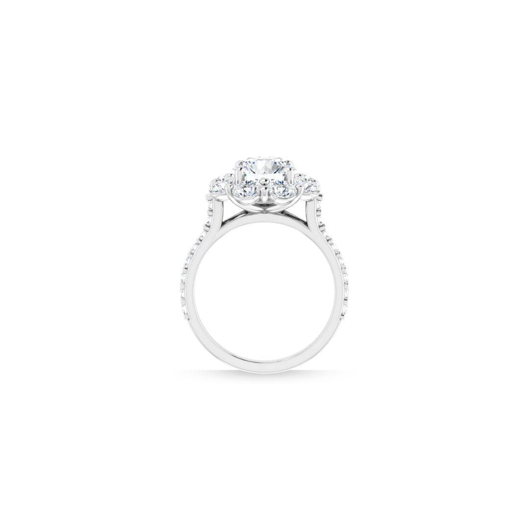 Cathedral | Halo | Florette Diamond Engagement Ring