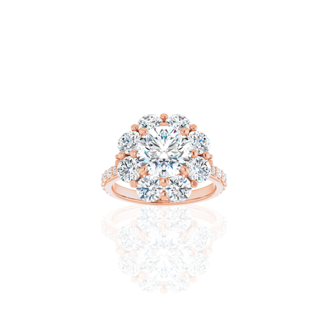 Cathedral | Halo | Florette Diamond Engagement Ring