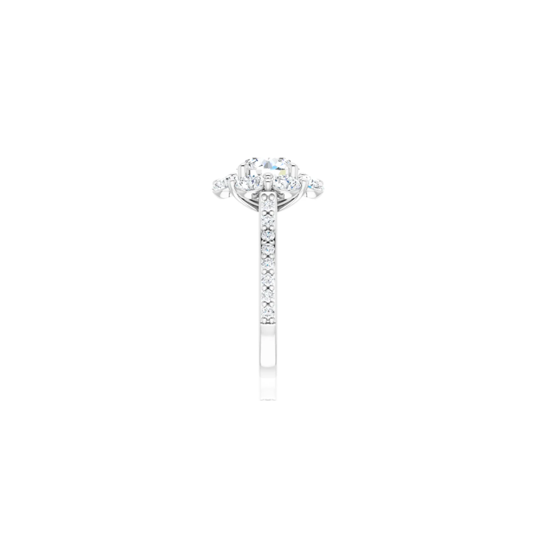 Cathedral | Halo | Florette Diamond Engagement Ring