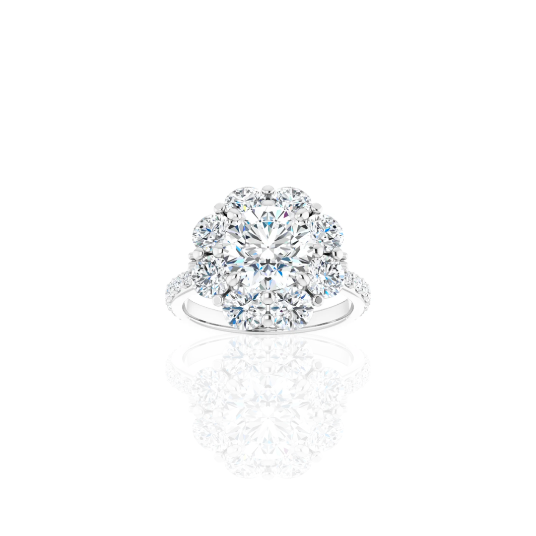 Cathedral | Halo | Florette Diamond Engagement Ring