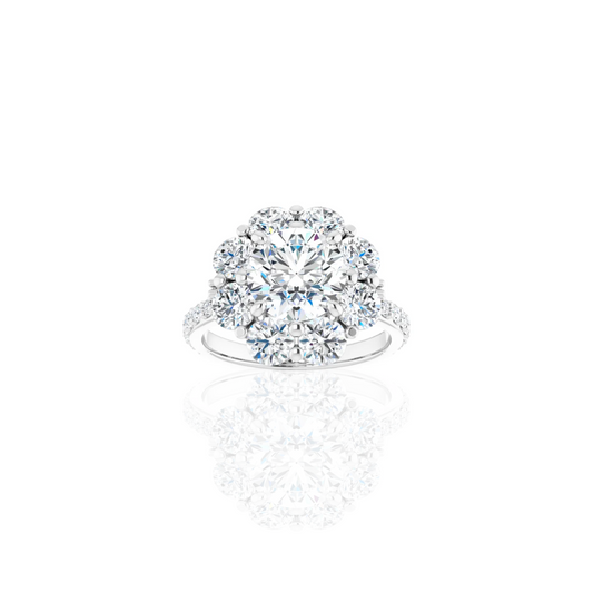 Cathedral | Halo | Florette Diamond Engagement Ring