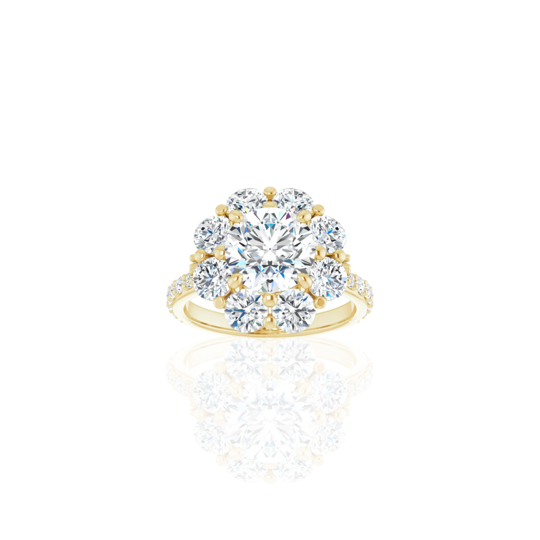 Cathedral | Halo | Florette Diamond Engagement Ring