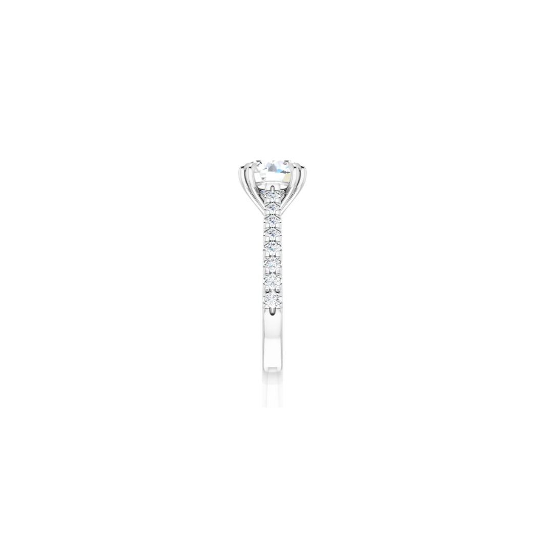 Cathedral | Double Prong | Diamond Shank Engagement Ring