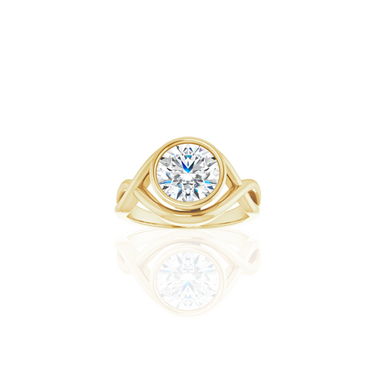 Low Set | Bezel | Infinity Wedding Ring