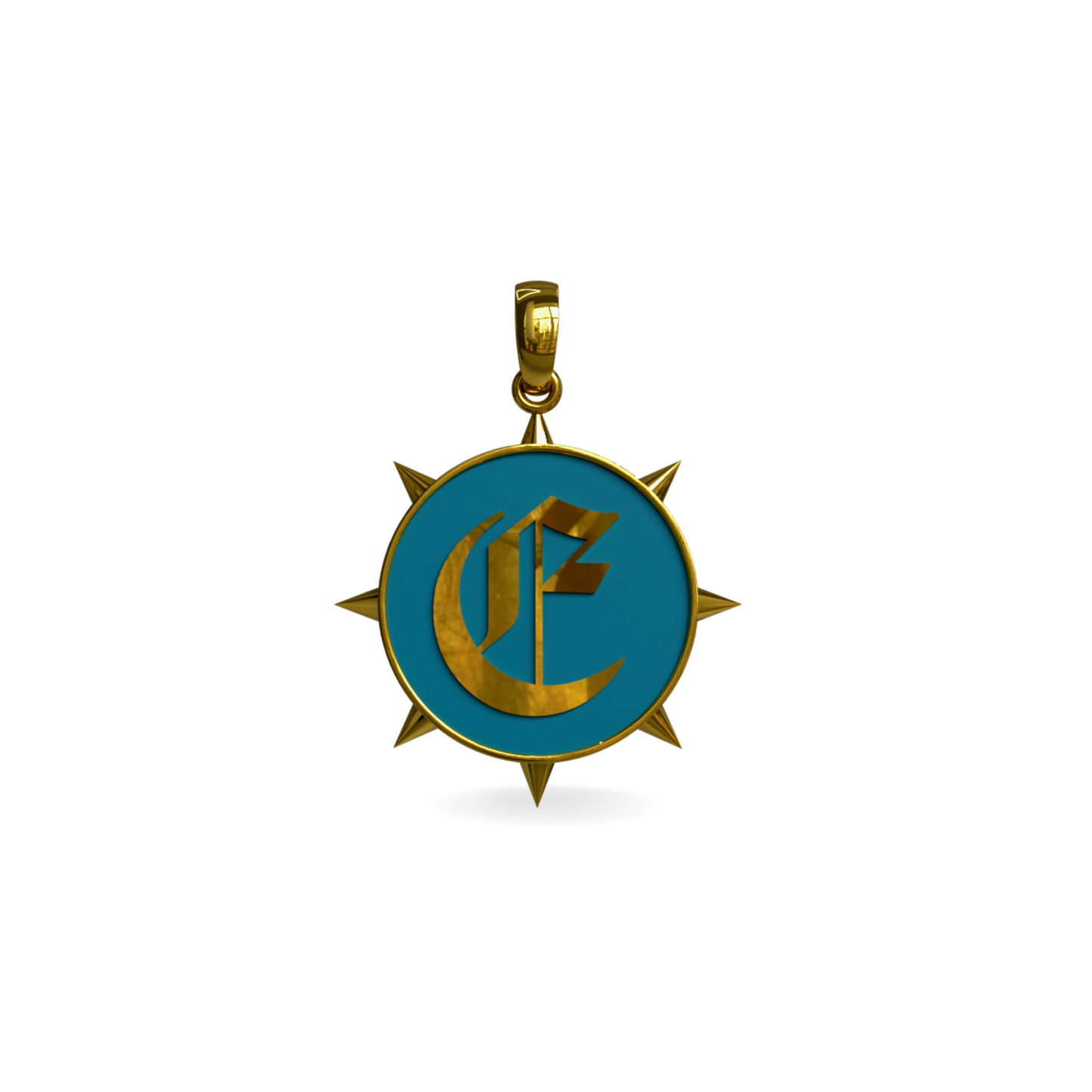Large Rebel Charm with Old English Initial