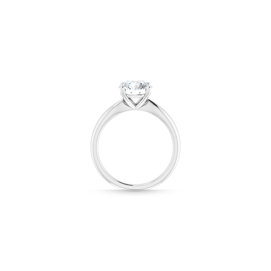 Low Set | Tapered | Solitaire Engagement Ring