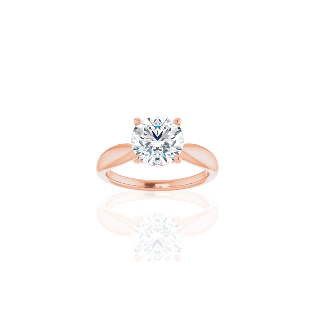 Low Set | Tapered | Solitaire Engagement Ring