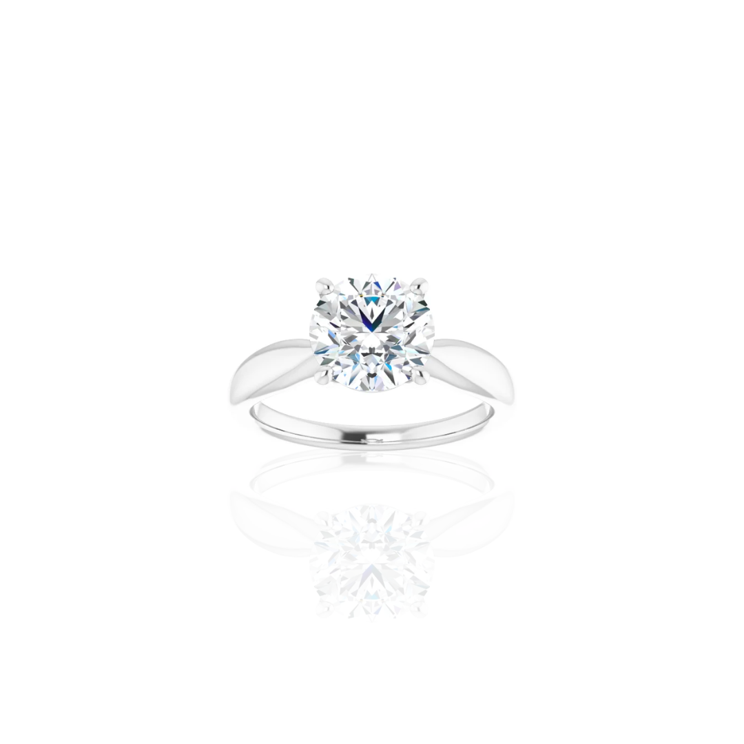 Low Set | Tapered | Solitaire Engagement Ring