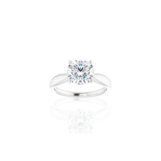 Low Set | Tapered | Solitaire Engagement Ring
