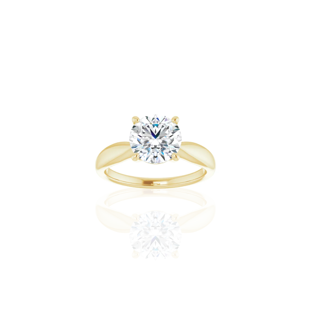 Low Set | Tapered | Solitaire Engagement Ring