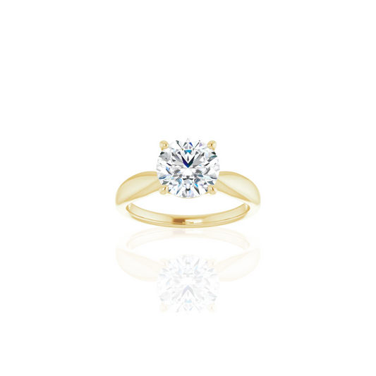 Low Set | Tapered | Solitaire Engagement Ring