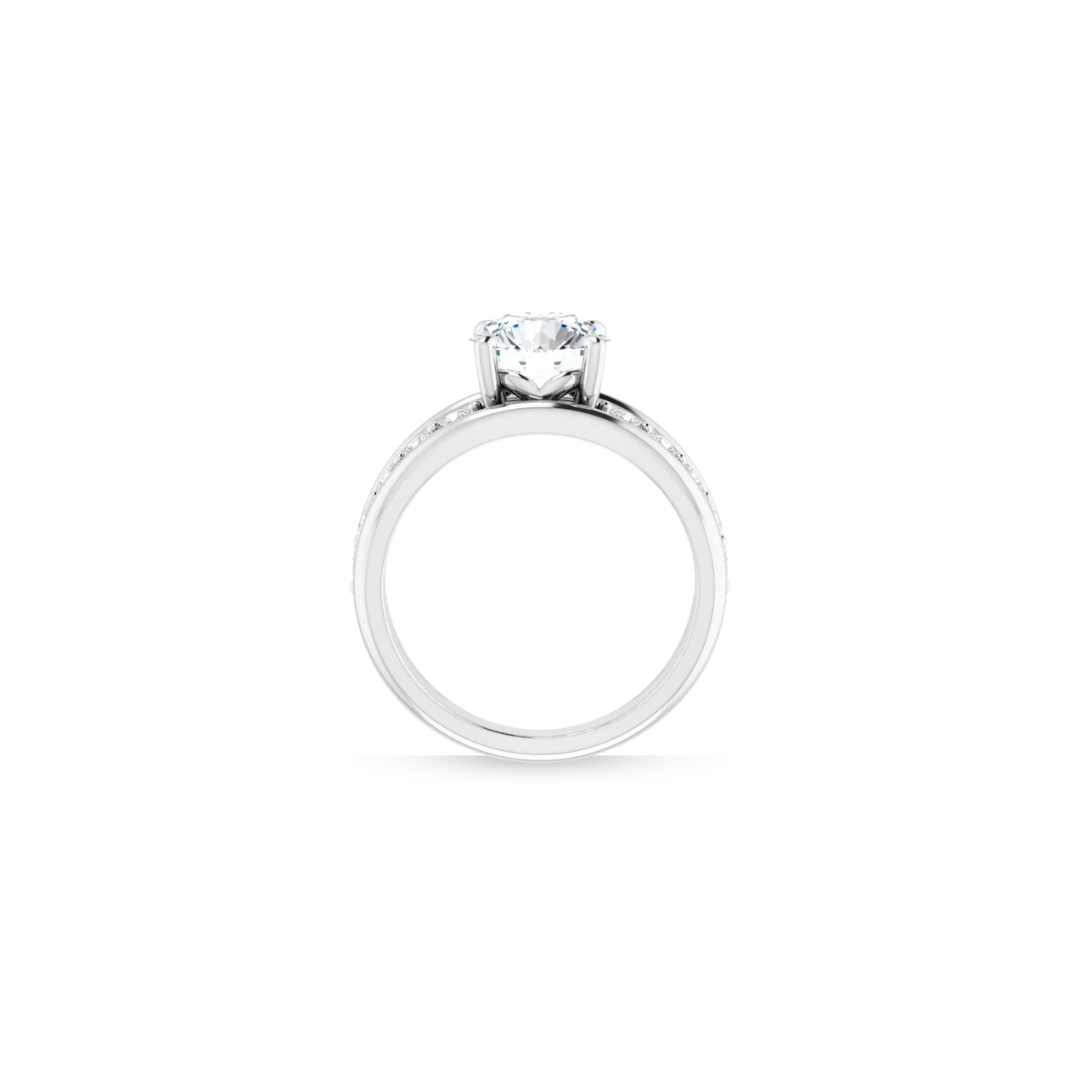 Low Set | Three Row | Diamond Wedding Ring
