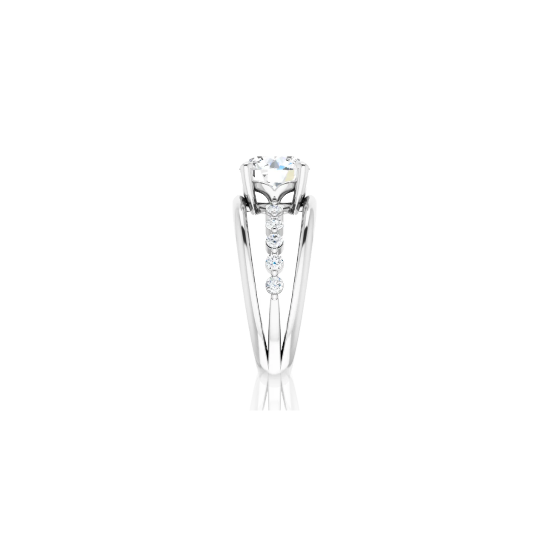 Low Set | Three Row | Diamond Wedding Ring