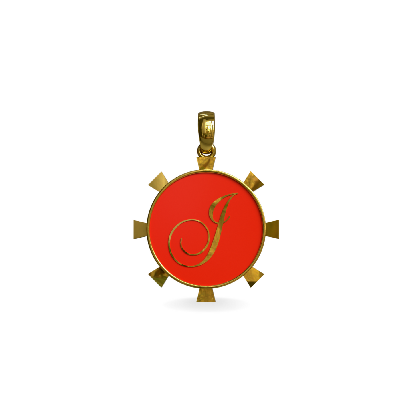 Large Vessel Charm with Script Initial