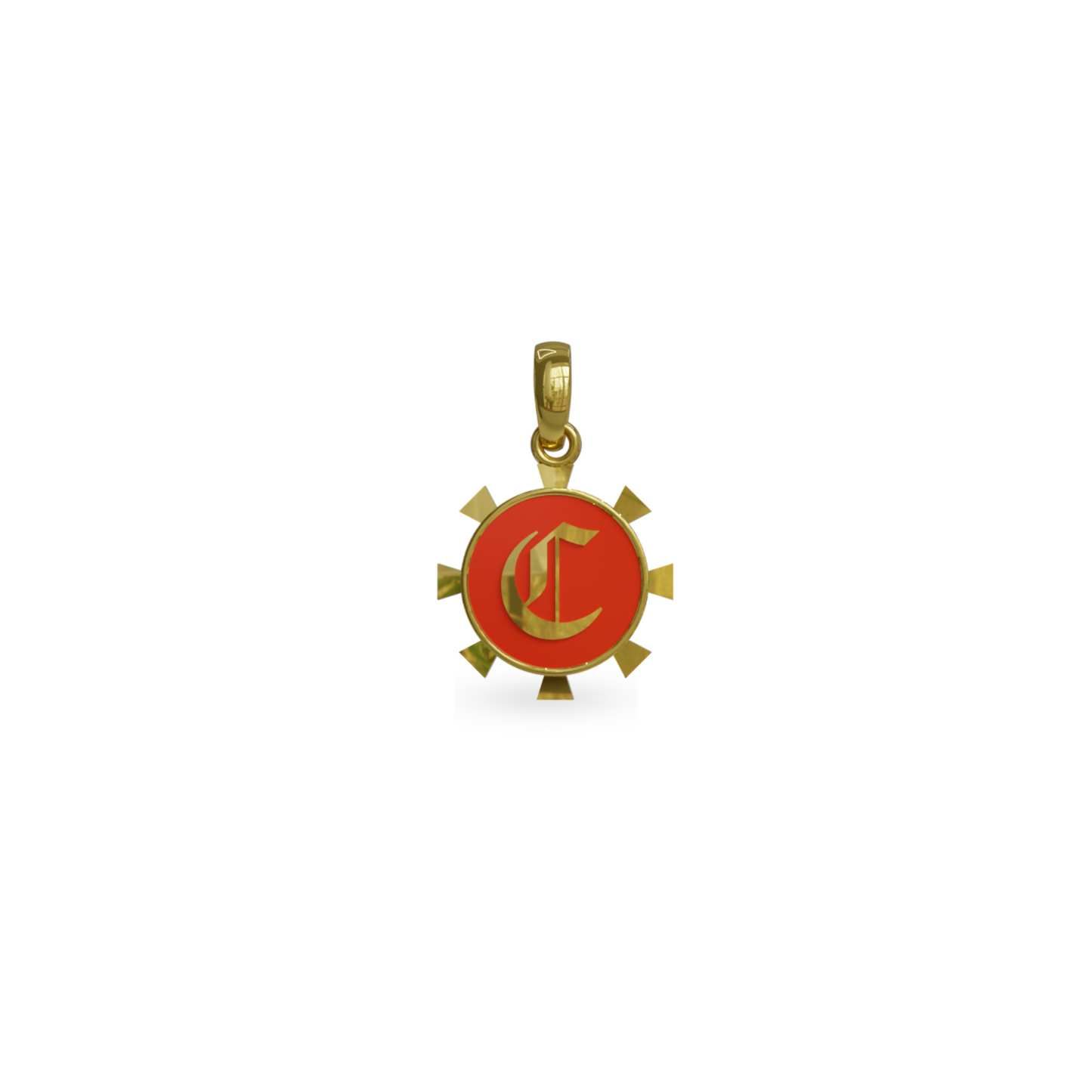 Mini Vessel Charm with Old English Initial